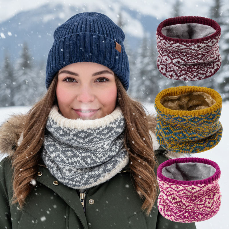 Neck Gaiter Fleece - 1-6 stuks winterhalsbeschermer met fleecevoering, thermisch,