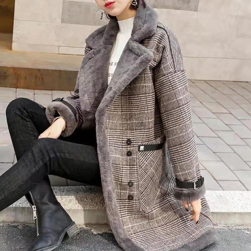 Wool Coat Peacoat - 2026 Winter Warme Jas Pluche Dikke