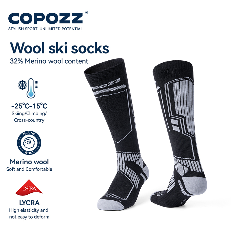 Thermal Sock Wool - COPOZZ Merinowol Winter Skisokken Mannen Vrouwen