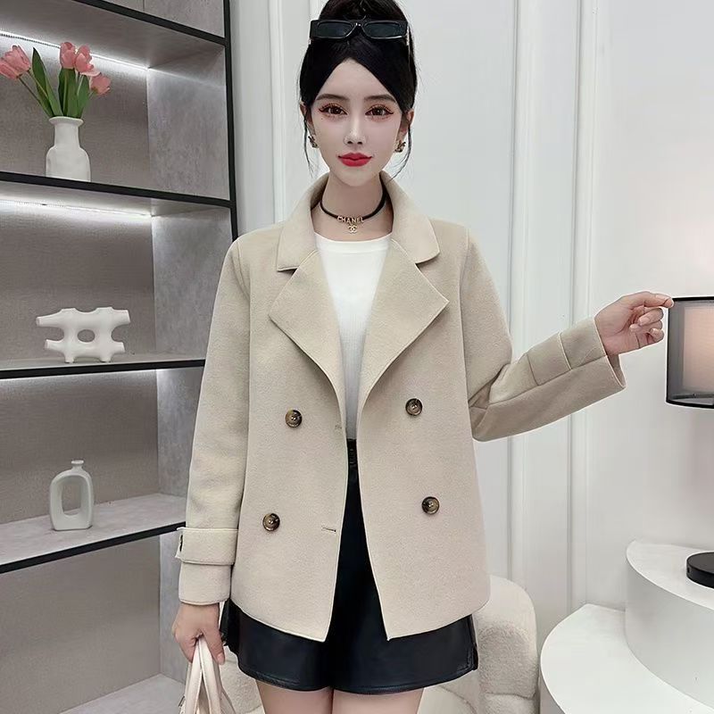 Herfst-winter zwarte wollen ja - Wool Coat Peacoat recensie en prijs
