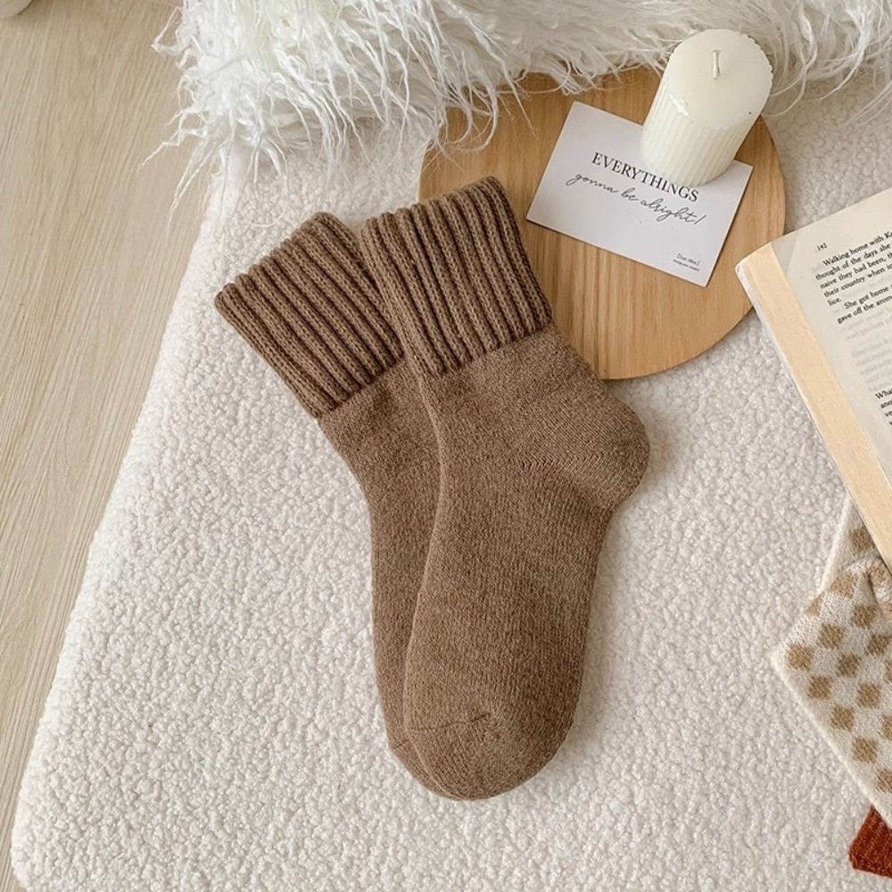 Creatieve effen kleur verdikte - Thermal Sock Wool recensie en prijs