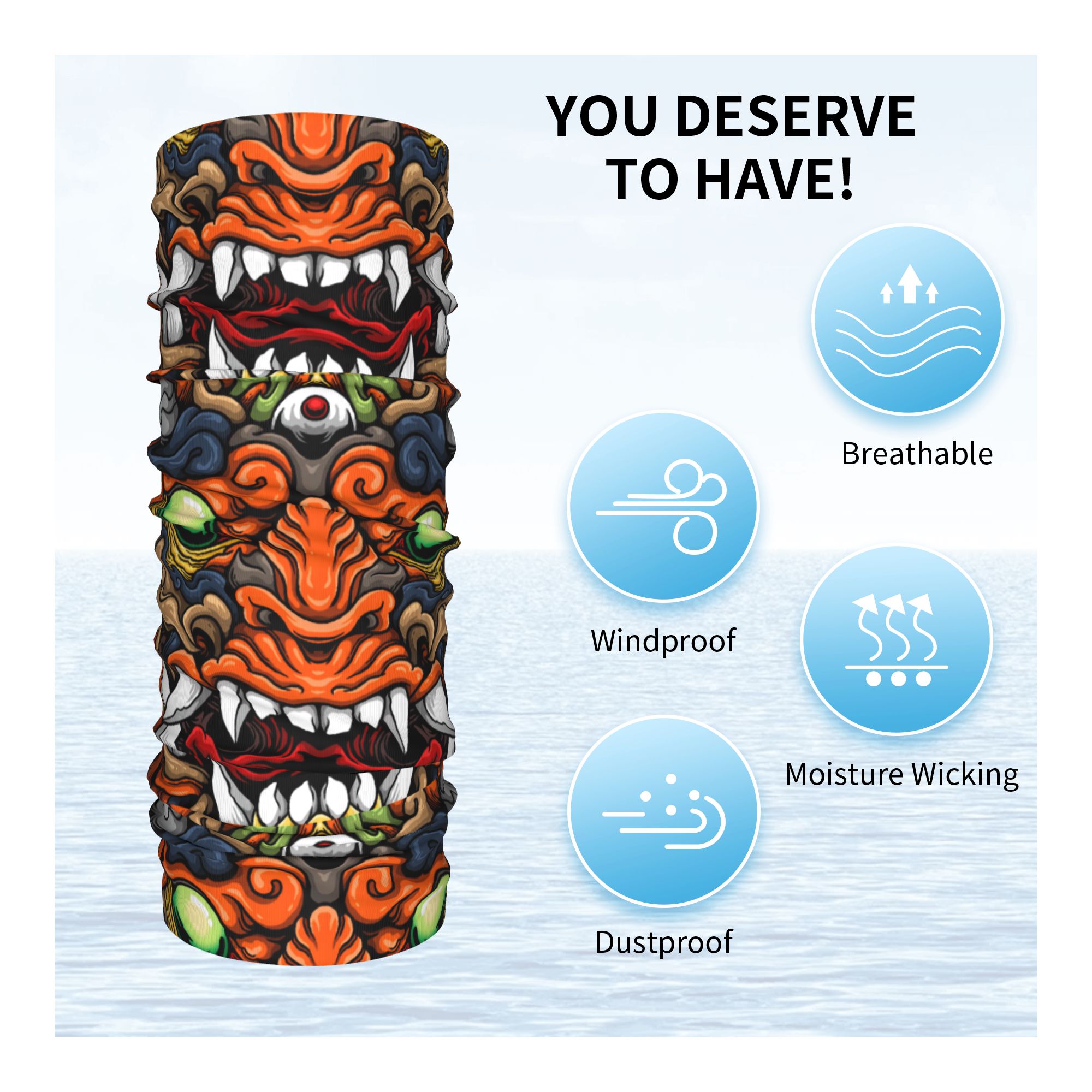 Aangepaste Samurai Demon Oni W - Neck Gaiter Fleece recensie en prijs